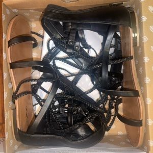 Black Gladiator Sandals